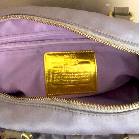 Coach hobo gunmetal $ gold purse. Small - Picture 6 of 7